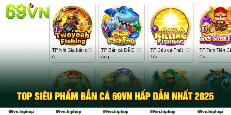 Các dòng game bắn cá hot nhất tại 69VN